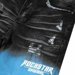 MENS SHORTS ILYAS SHORT-BLUE Denim