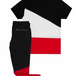 MENS TRACK SETS JALEN T-SHIRT TRACKSET-BLACK
