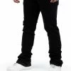 MENS JEANS Denim JAYMES STACKED FLARE JEAN-BLACK