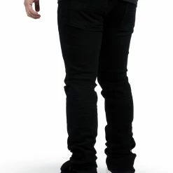 MENS JEANS Denim JAYMES STACKED FLARE JEAN-BLACK
