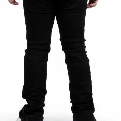 MENS JEANS Denim JAYMES STACKED FLARE JEAN-BLACK