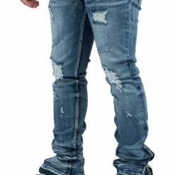 Rockstar Original Sales 16 MENS JEANS JAYMES STACKED FLARE JEAN-BLUE