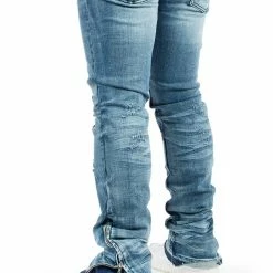 MENS JEANS JAYMES STACKED FLARE JEAN-BLUE