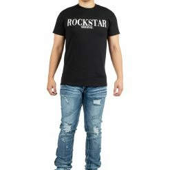 MENS JEANS JAYMES STACKED FLARE JEAN-BLUE