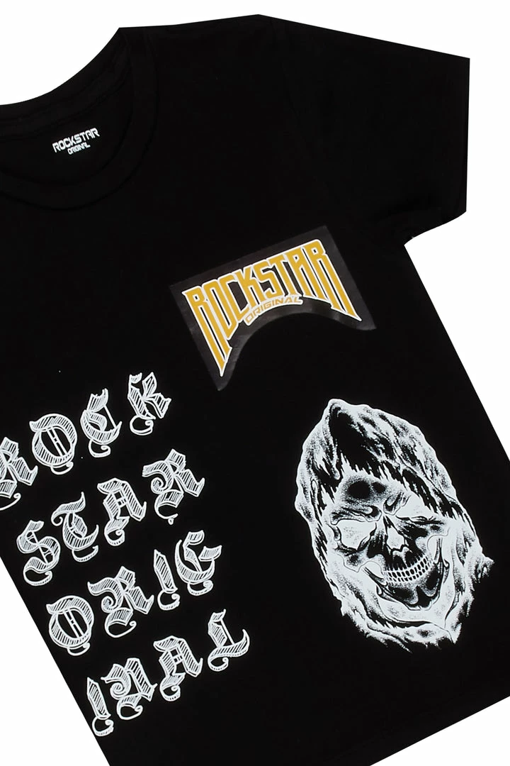 Best Sale 🎉 BOYS DENIM SETS BOYS NELIS T-SHIRT/JEAN SET-BLACK 😀 2 BOYS DENIM SETS BOYS NELIS T-SHIRT/JEAN SET-BLACK