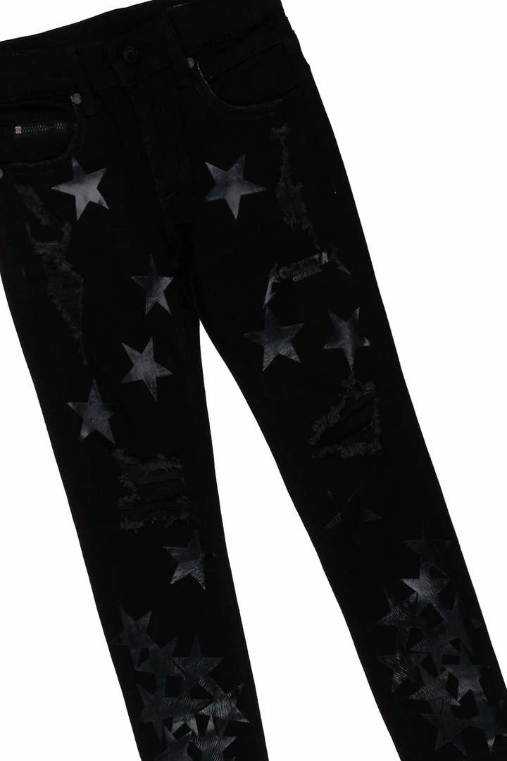 Hot Sale ✨ BOYS DENIM SETS New Arrivals BOYS DOMINIC T-SHIRT/JEAN SET-BLACK 😀 3 BOYS DENIM SETS New Arrivals BOYS DOMINIC T-SHIRT/JEAN SET-BLACK