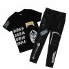 BOYS DENIM SETS BOYS NELIS T-SHIRT/JEAN SET-BLACK