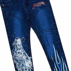 BOYS DENIM SETS BOYS MILLER HOODIE/JEAN SET-WHITE