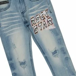 BOYS DENIM SETS New Arrivals BOYS CLAYDON T-SHIRT/JEAN SET-WHITE