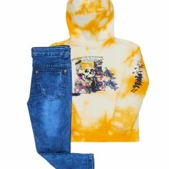 Wholesale 🌟 BOYS DENIM SETS BOYS ZAYDEN HOODIE/JEAN SET-YELLOW New Arrivals ⌛ 7 BOYS DENIM SETS BOYS ZAYDEN HOODIE/JEAN SET-YELLOW New Arrivals