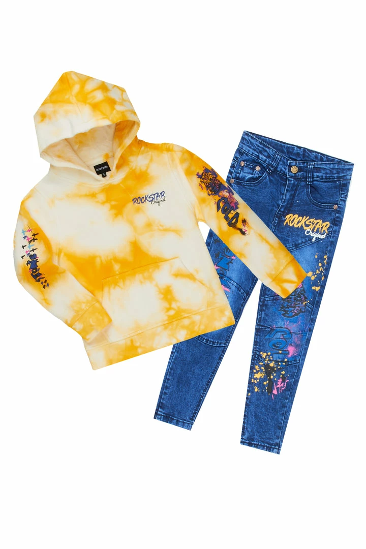 Wholesale 🌟 BOYS DENIM SETS BOYS ZAYDEN HOODIE/JEAN SET-YELLOW New Arrivals ⌛ 1 BOYS DENIM SETS BOYS ZAYDEN HOODIE/JEAN SET-YELLOW New Arrivals