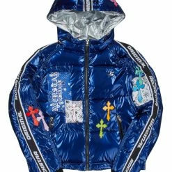 WOMENS OUTERWEAR JERRICA PUFFER JACKET-BLUE Best Seller