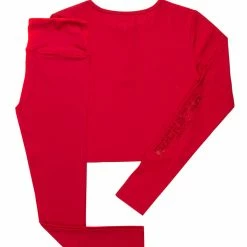 WOMENS ACTIVEWEAR Best Seller JESSIE RIBBED ACTIVE SET-RED