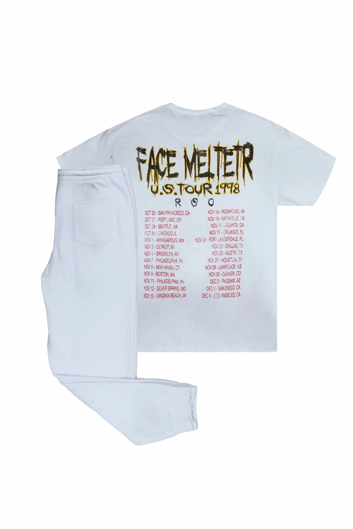 Cheap ⌛ MENS TRACK SETS FREDDI T-SHIRT/JOGGER SET-WHITE 😍 5 MENS TRACK SETS FREDDI T-SHIRT/JOGGER SET-WHITE