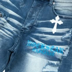 MENS SHORTS JERRY PATCH SHORT-BLUE