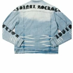 Budget 🥰 MENS DENIM JACKETS JONES EMBROIDERED JACKET- BLUE 😉 22 MENS DENIM JACKETS JONES EMBROIDERED JACKET- BLUE