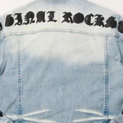 Budget 🥰 MENS DENIM JACKETS JONES EMBROIDERED JACKET- BLUE 😉 21 MENS DENIM JACKETS JONES EMBROIDERED JACKET- BLUE