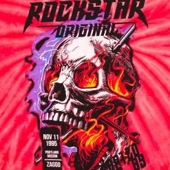 MENS TEES JONI PRINTED TIE DYE T-SHIRT-RED/WHITE Tops