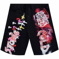 MENS SHORTS JUDD PRINTED SHORT-BLACK