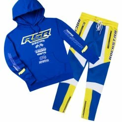 MENS TRACK SETS KALEP HOODIE TRACK SET-ROYAL BLUE