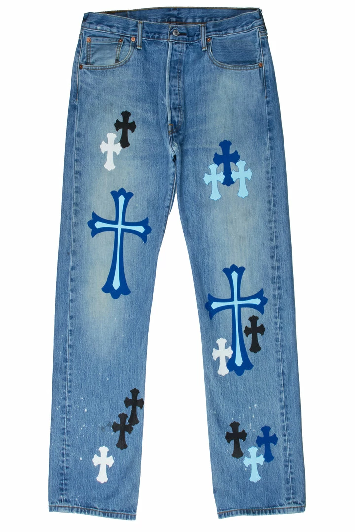 Flash Sale ✔️ MENS 👖 JEANS Denim KLIFF PRINTED VINTAGE JEAN-LIGHT WASH 🛒 5 MENS JEANS Denim KLIFF PRINTED VINTAGE JEAN-LIGHT WASH