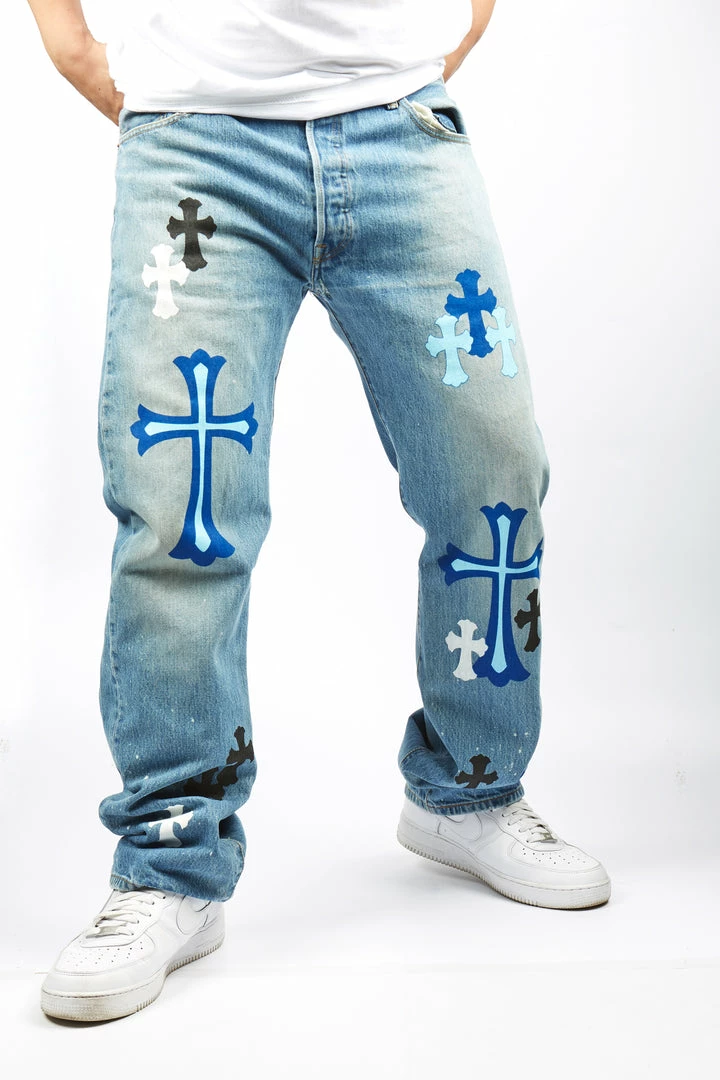 Flash Sale ✔️ MENS 👖 JEANS Denim KLIFF PRINTED VINTAGE JEAN-LIGHT WASH 🛒 1 MENS JEANS Denim KLIFF PRINTED VINTAGE JEAN-LIGHT WASH