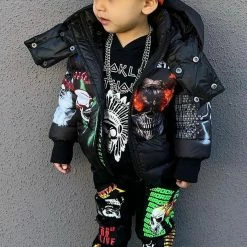 BOYS OUTERWEAR KIDS NASH PUFFER JACKET- BLACK New Arrivals