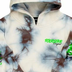 BOYS HOODIES & SWEATSHIRTS KIDS ZAYDEN TIE DYE HOODIE GREY