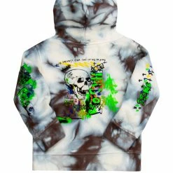 BOYS HOODIES & SWEATSHIRTS KIDS ZAYDEN TIE DYE HOODIE GREY