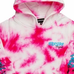 BOYS HOODIES & SWEATSHIRTS KIDS ZAYDEN TIE DYE HOODIE PINK New Arrivals