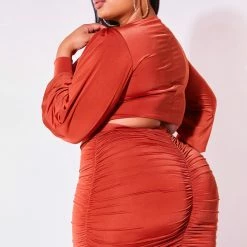 Discount 🛒 WOMENS 👗 DRESSES KIERA-C 👗 SKIRT SET-BRONZE Best Seller 😍 20 WOMENS DRESSES KIERA-C SKIRT SET-BRONZE Best Seller