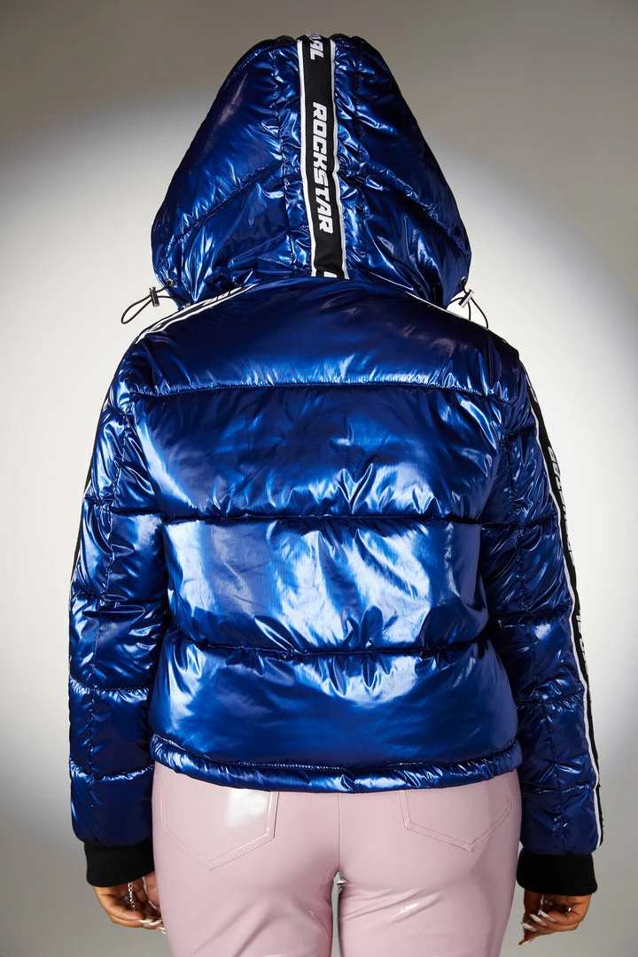 Top 10 👏 WOMENS OUTERWEAR JACKEY PUFFER JACKET - METALLIC BLUE ❤️ 6 WOMENS OUTERWEAR JACKEY PUFFER JACKET - METALLIC BLUE