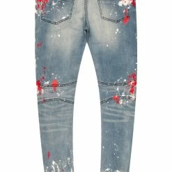 MENS JEANS Denim KODAK BIKER JEAN- RED