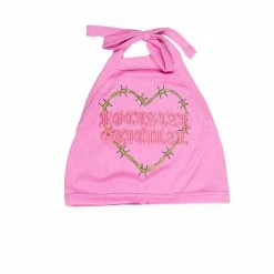 WOMENS TOPS KORI HALTER NECK TANK-PINK Best Seller