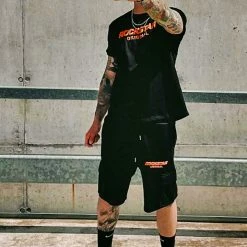 MENS SHORT SETS Track Sets KEEL SHORT SET- BLACK/ORANGE