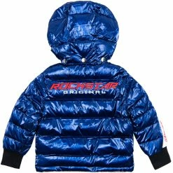 BOYS OUTERWEAR Kids Metallic Royal Blue Alasia Puffer Jacket
