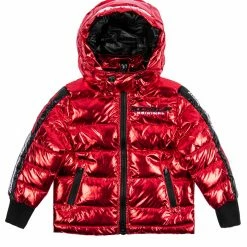 BOYS OUTERWEAR New Arrivals Kids Metallic Red Alasia Puffer Jacket