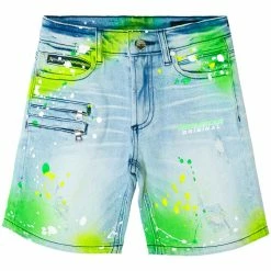 BOYS SHORTS KIDS SABLE PRINTED SHORT-YELLOW