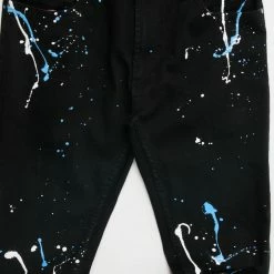 MENS JEANS KINGLY PAINTER JEAN- WHITE/BLUE