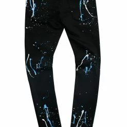 MENS JEANS KINGLY PAINTER JEAN- WHITE/BLUE