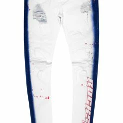 MENS JEANS KINO PAINTER JEAN-WHITE/NAVY Denim