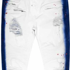 MENS JEANS KINO PAINTER JEAN-WHITE/NAVY Denim