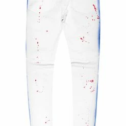 MENS JEANS KINO PAINTER JEAN-WHITE/NAVY Denim
