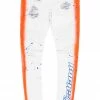 MENS JEANS Denim KINO PAINTER JEAN-WHITE/ORANGE