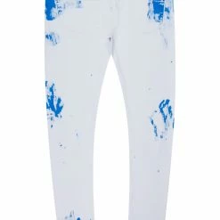 MENS JEANS Kodak 2.0 Neon Teal 5 Pocket Jean Denim