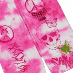 WOMENS ACTIVE SHORT SETS LAILA TIE DYE BIKE SHORT SET-PINK