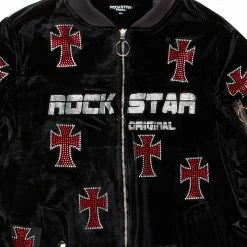 MENS JACKETS Jackets & Outerwear LAZAR VELOUR ZIPPER JACKET-BLACK