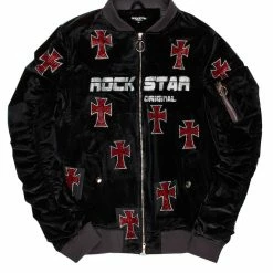 MENS JACKETS Jackets & Outerwear LAZAR VELOUR ZIPPER JACKET-BLACK