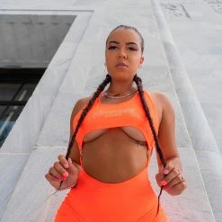 WOMENS ROMPERS & JUMPSUITS LEAH ROMPER - ORANGE Best Seller