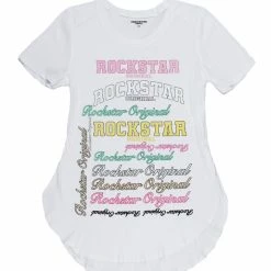 WOMENS TEES Best Seller LOGO MANIA OVERSIZED TEE-WHITE